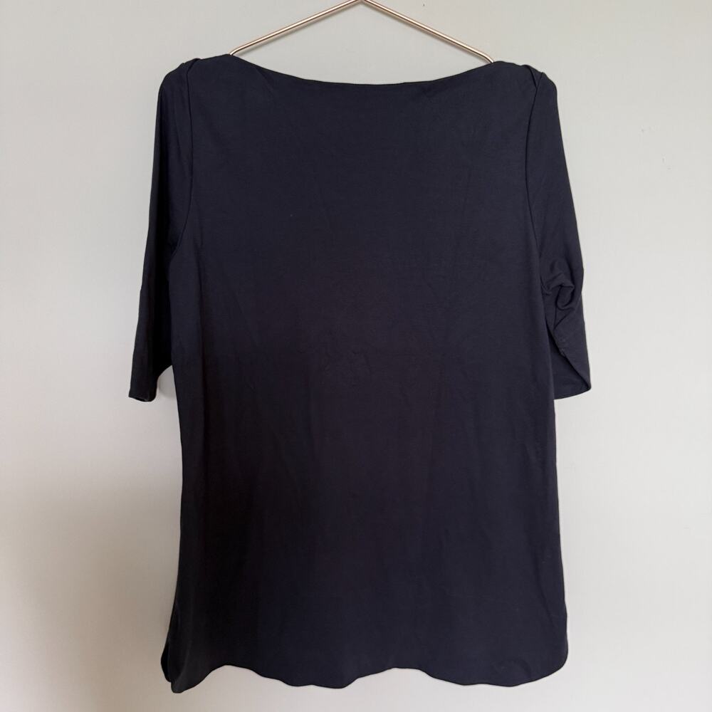 COS Women Minimalist Top Medium Navy Structured Classic Old Money Preppy Capsule - Picture 6 of 6